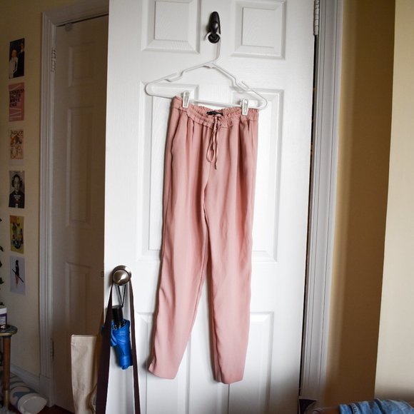 Zara Pink Drawstring Trousers Size XS - Picture 2 of 5